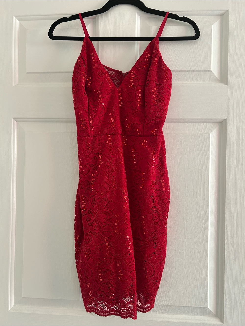 Charlotte Russe Red Sequined Cocktail Dress Size Medium